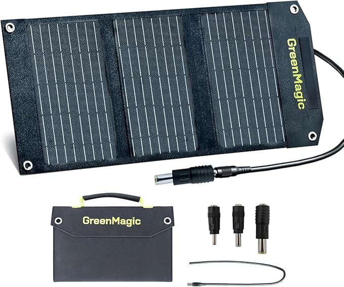 Greenmagic 40 Watt Portable Solar Battery Charger Ideal for Power Battery, Power Station