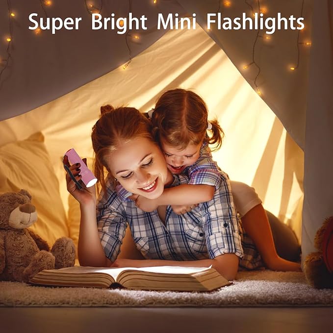 100 Pack Mini Flashlights Bulk, Small Multicolor Flashlights Bulk with Lanyard, 300 AAA Batteries
