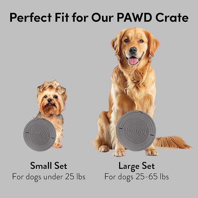 KindTail Portable Pet Feeder, Travel Dog Bowls with Lid and Handle, Microwave and Dishwasher-Safe