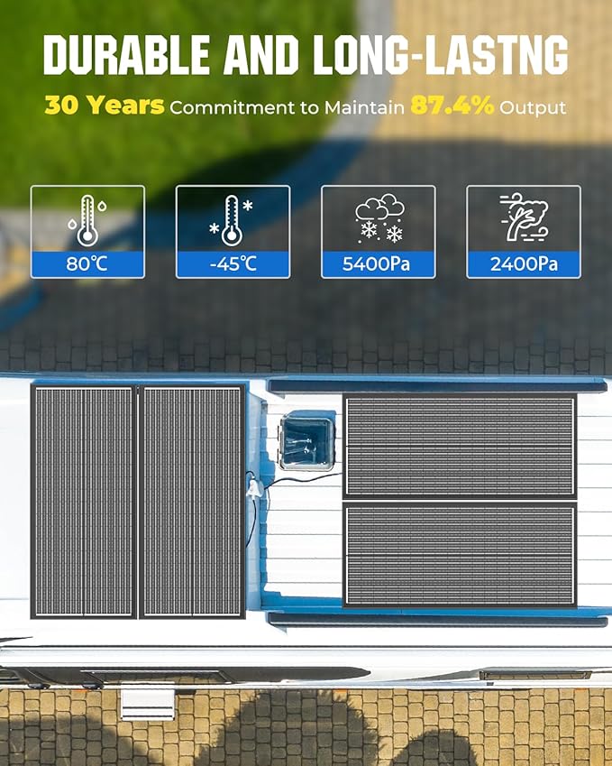 18BB N-Type 1000 Watt Solar Panel, 12V 10PCS 100W Solar Panels, 25% High-Efficiency