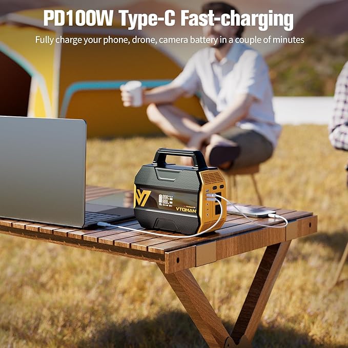VTOMAN FlashSpeed 300 Portable Power Station 300W, 230Wh Solar Generator with LiFePO4 Battery Pack