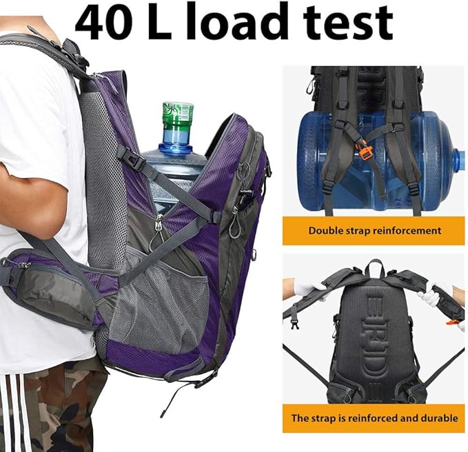 FENGDONG 40L Waterproof Lightweight Outdoor Daypack Hiking,Camping,Travel Backpack for Women Men