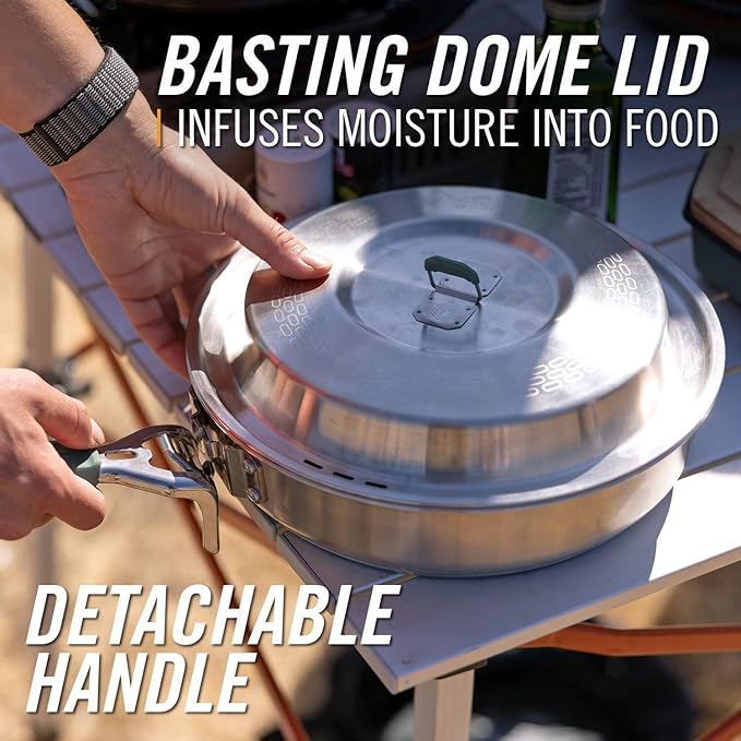 Gerber Gear ComplEAT Saute Pan - Portable Outdoor Saute Pan with Stainless Steel Construction