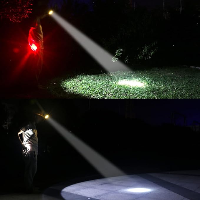 Rechargeable LED Mining Headlamp, Super Bright Safety Head Torch with 1+2 LEDs and Battery Pack