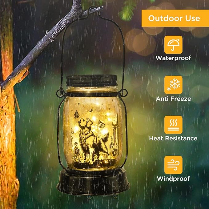 Golden Retriever Gifts for Women/Men Golden Retriever Solar Lanterns Dog Mom Birthday Dog Lovers