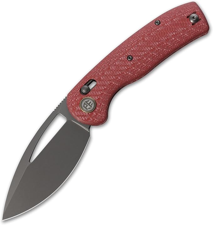 Petrified fish PFP13 Viper Folding Knife,3.5" K110 Steel Stonewashed Blade Carbon Fiber Handle