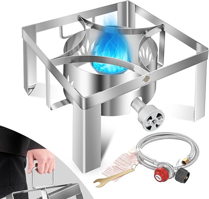 ARC 55,000BTU Propane Burner Camping Stove,Outdoor Gas Stove Burner Cooker for Cooking for Turkey