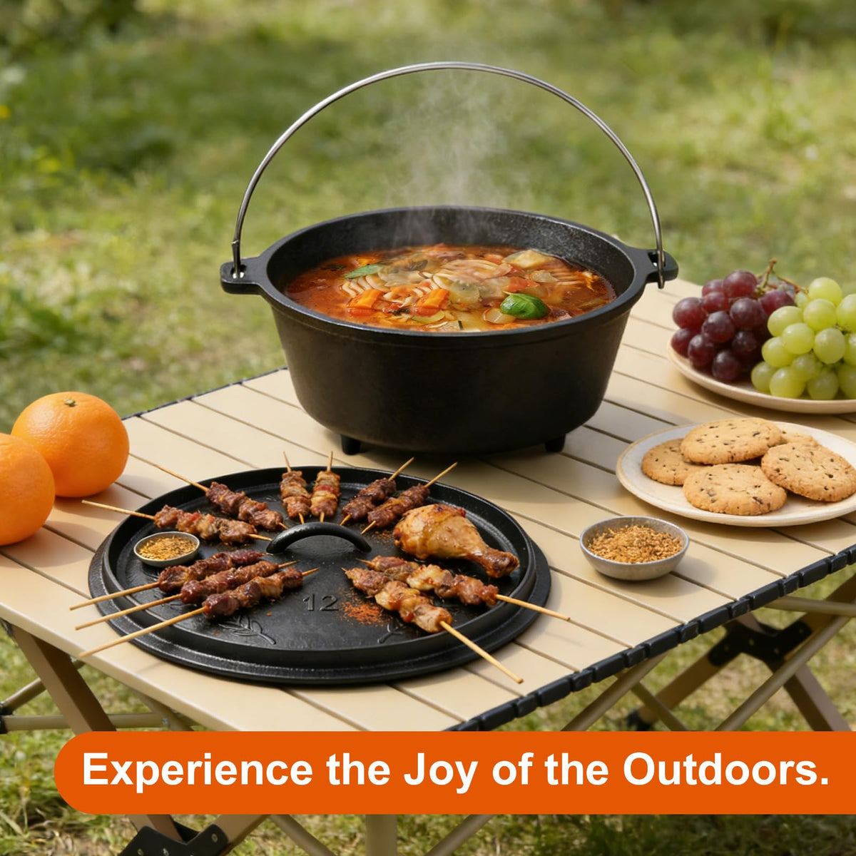 Blingco Cast Iron Dutch Oven - 8QT, Pre-Seasoned, Cast Iron, Large - product view 7