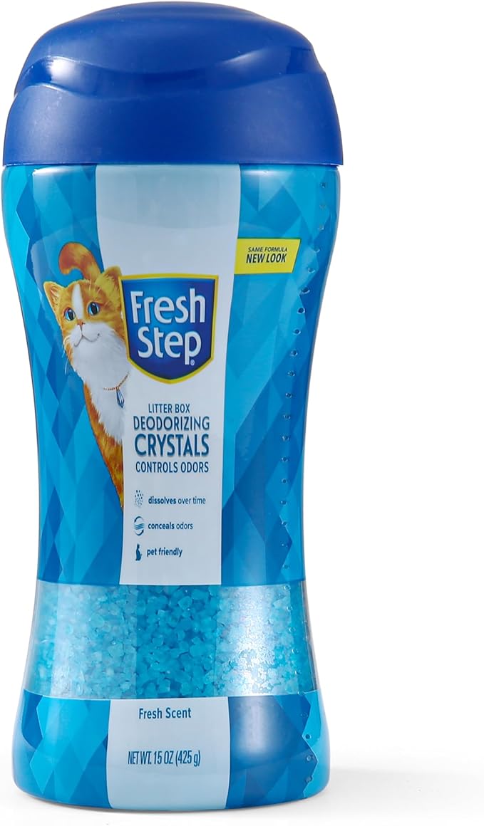 Fresh Step Cat Litter Crystals in Fresh Scent - Cat Litter Box Deodorizer - Combats Odors and