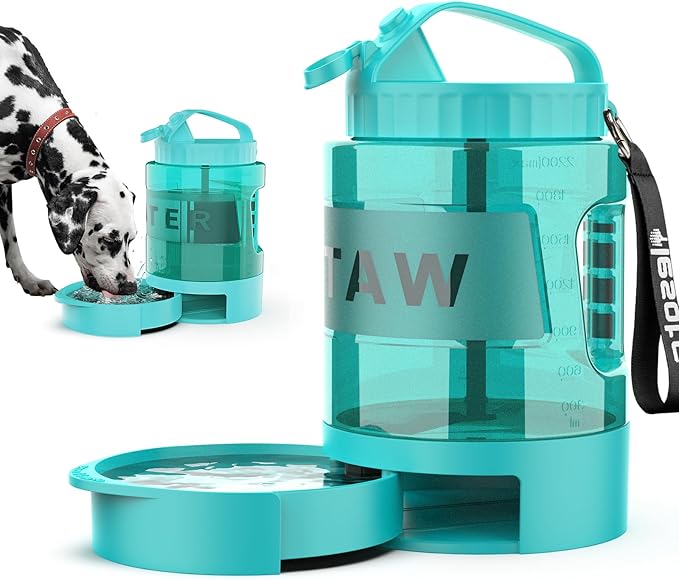 77oz Portable Dog Water Bottle, Large Travel Water Bowls for Dogs Camping Essentials Hiking Park