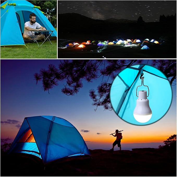 Solar Light Bulb Portable 350LM Solar Powered Camping Light Led Lantern Outdoor for Lamp Light