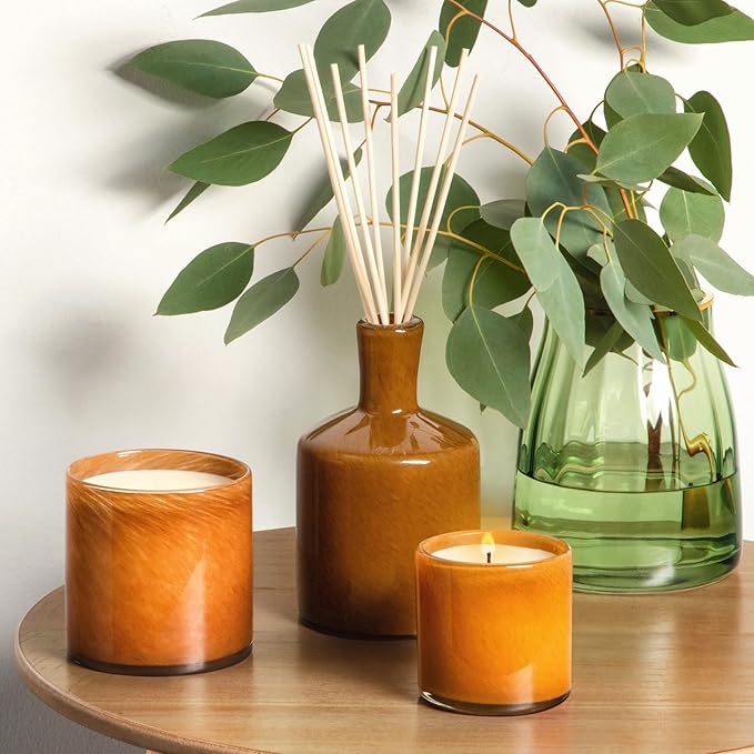 LAFCO New York Classic Candle, Amber Black Vanilla - 6.5 oz - 50-Hour Burn Time - Reusable, Hand