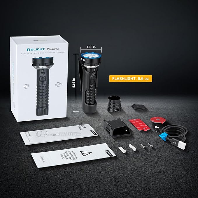 OLIGHT Prowess Rechargeable High Lumen Flashlights, 5,000lms Super Bright Flashlight with Holster