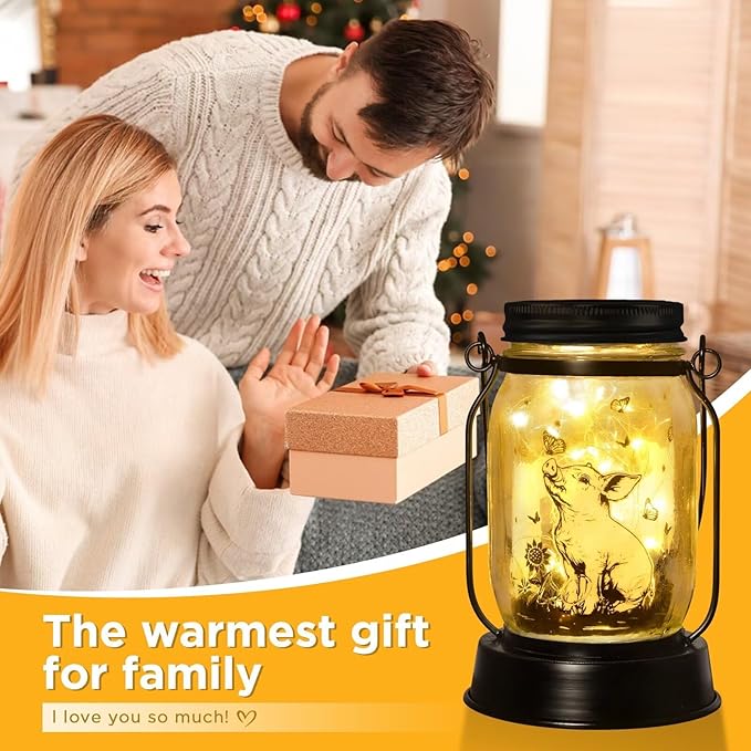 kyoryuger Pig Gifts for Women/Men Pig Lovers Solar Lantern Mom Birthday, Mothers Day, Solar Garden