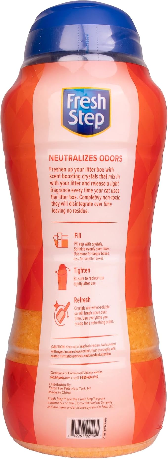 Fresh Step Cat Litter Crystals in Tropical Summer Breeze Scent - Cat Litter Box Deodorizer
