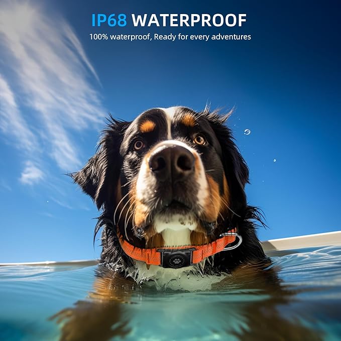 Upgraded AirTag Dog Collar, IP68 Waterproof Air Tag Dog Collar Holder, Reflective, Ultra-Durable