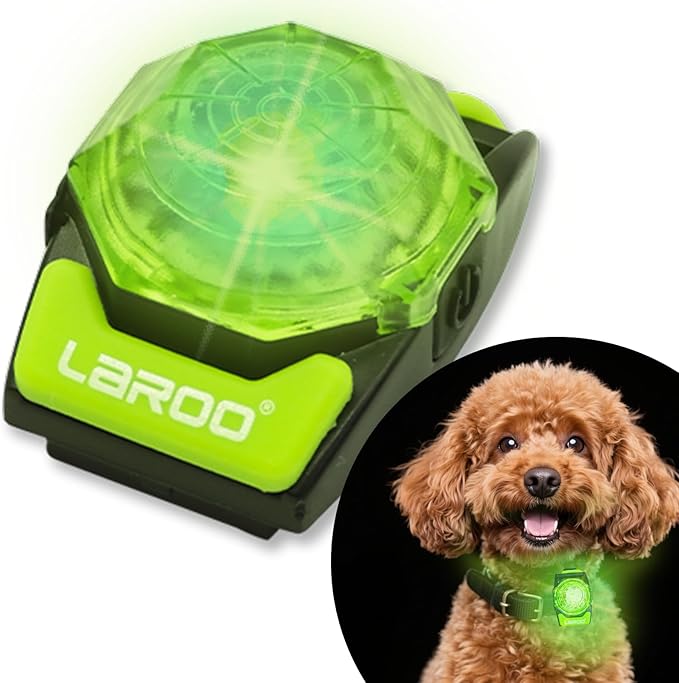 LaRoo Dog Lights for Night Walking,USB-C Rechargeable Dog Lights，Only 13g for Small Dogs, 3 Modes