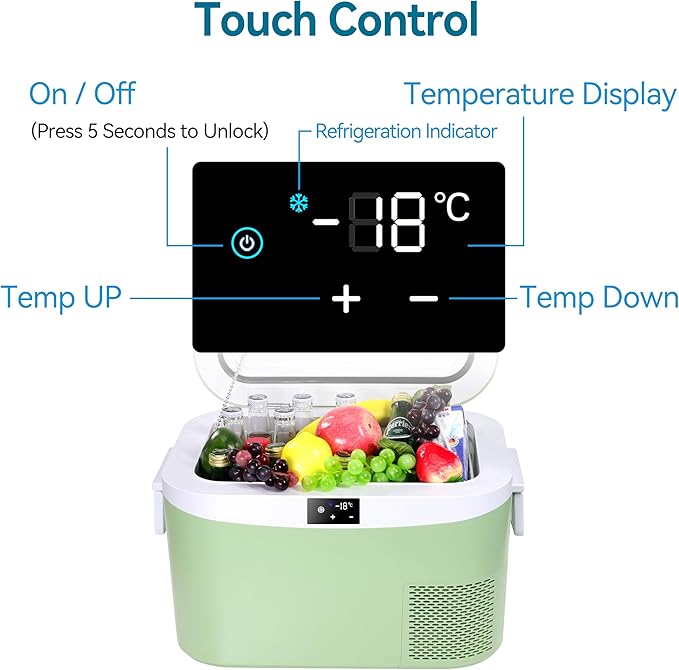 12 Volt Refrigerator Portable Car Freezer 13.5 Quart (12.8 Liter) Compressor Cooler 12V/24V DC