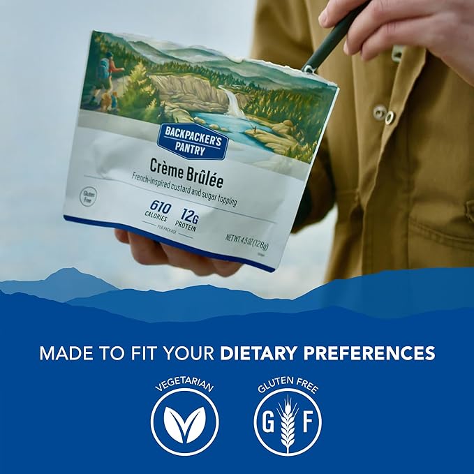 Backpacker's Pantry Creme Brulee - Freeze Dried Backpacking & Camping Food - Emergency Food - 12