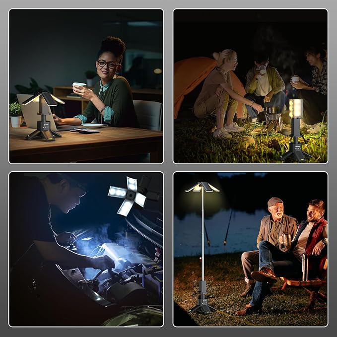 Telescopic Camping Lights Rechargeable 14000 mAh Led Multifunction Magnetic Lanterns Job Site