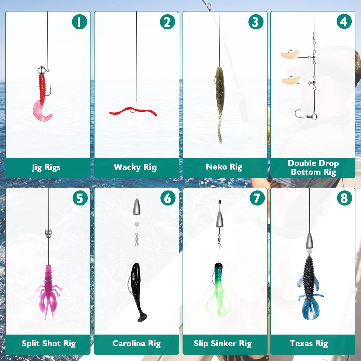 FONMANG 126Pcs Fishing Lures - 2025 New Tackle Box with Tackle Included, Fishing Kit with VIBs