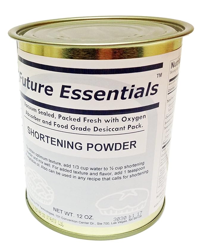Future Essentials Canned Shortening Powder for baking and cooking | Long Term Storage Shelf Stable