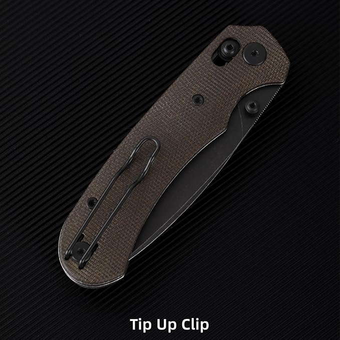 Folding Knife,Pocket Knife,3.31??154CM Blade,Erogonomic Canvas Micarta Handle,Survival Camping