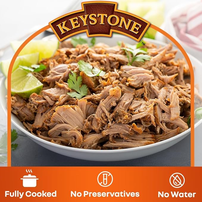 Keystone Meats Variety Pack – 12 Cans of All Natural Fully Cooked Canned Meat (3 Beef, 2 Chicken, 2