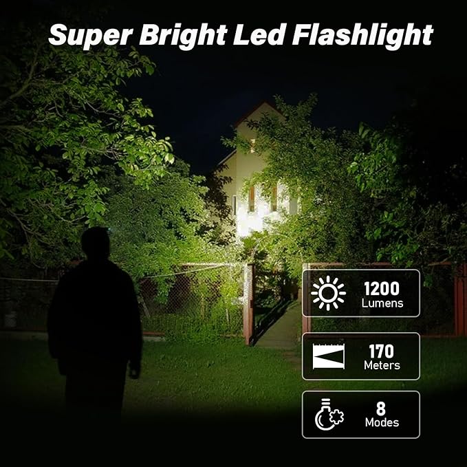 Sofirn SP31 V3.0 Pocket Flashlight Rechargeable, 1200 High Lumen Tactical Flashlight with Powerful