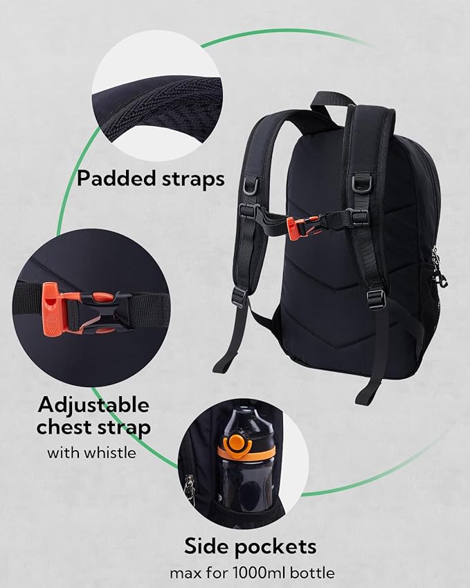 WATERFLY 12L Small Hiking Backpack: Day Pack Lightweight Travel Bag Camping Fitness Cycling Outdoor