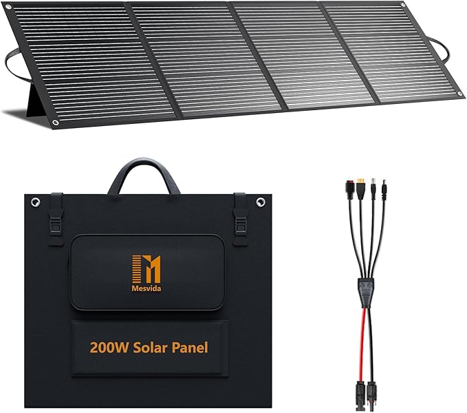 200 Watt Portable Folding Solar Panels IP68 Waterproof ETFE Coating 24V MC4 Output for Power