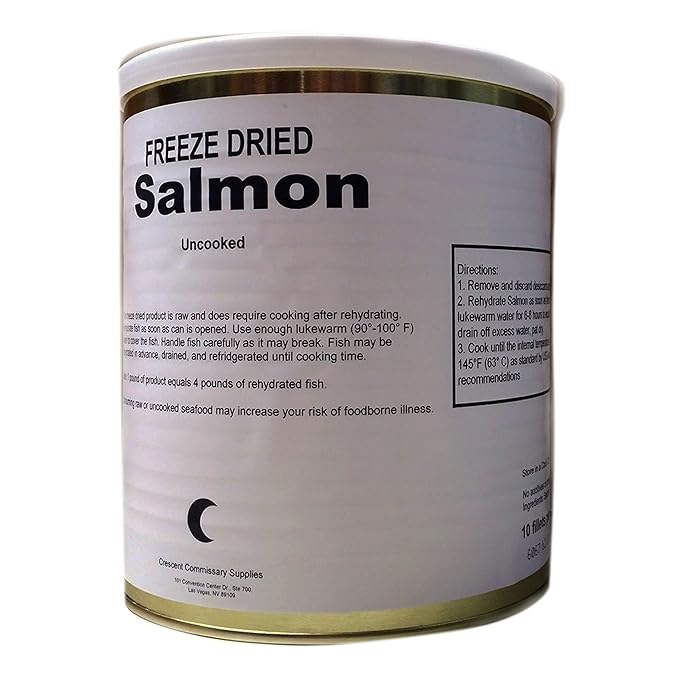 Military Surplus Freeze Dried Salmon Fillets Uncooked 16 Oz Long Shelf Life Emergency Survival Food