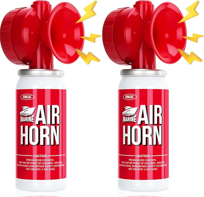 Air Horn 1.4oz 2pcs, Loud Mini Safety Boat Air Horn Can, Sports Event Starting Horn, Mini Small