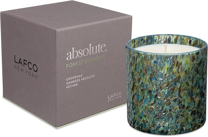 LAFCO New York Signature Candle, Forest Oakmoss - 15.5 oz - 90-Hour Burn Time - Reusable, Hand