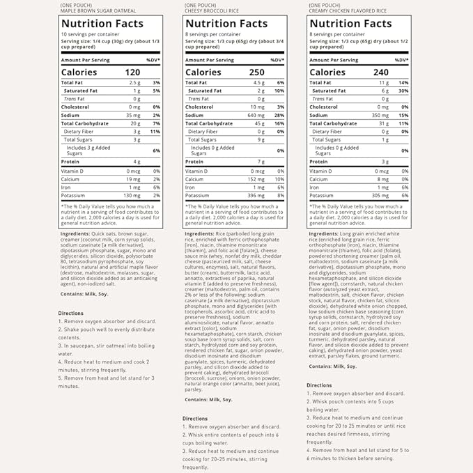 by Chuck Norris Roundhouse Provisions 3 Day, 26 servings Emergency Meal Kit, Grab-and-Go, Premade