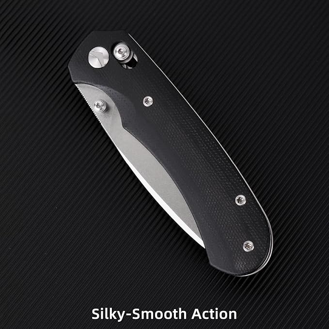 Folding Knife,Pocket Knife,3.31??154CM Blade,Erogonomic Canvas Micarta Handle,Survival Camping
