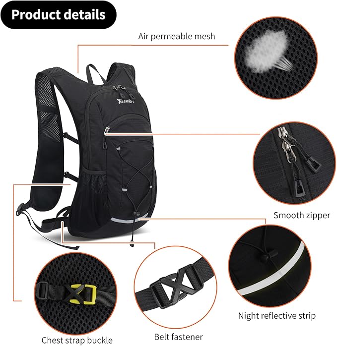 15L Small Hiking Backpack Lightweight Hydration Backpack for Men Women, Warterproof Hiking Daypack