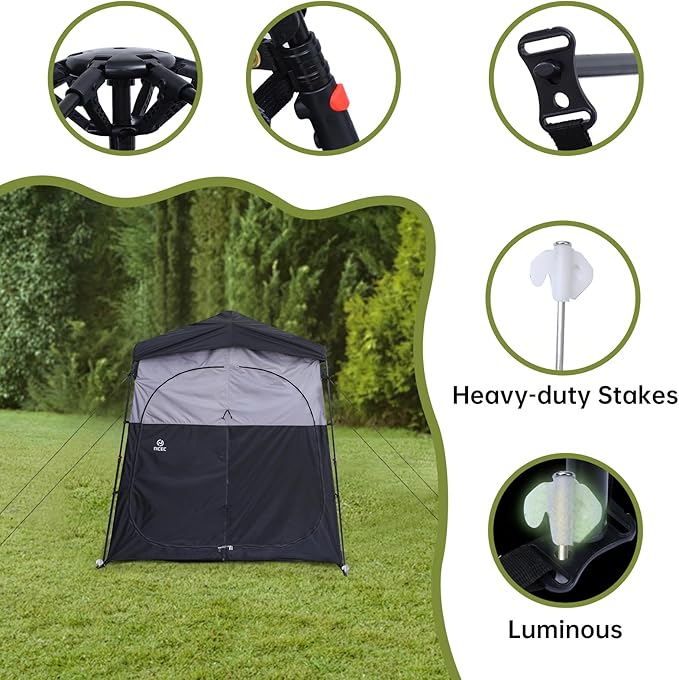 Nice C Camping Shower Tent, Instant Pop Up Privacy Changing Tent, Outdoor Shower Enclosure, Toilet