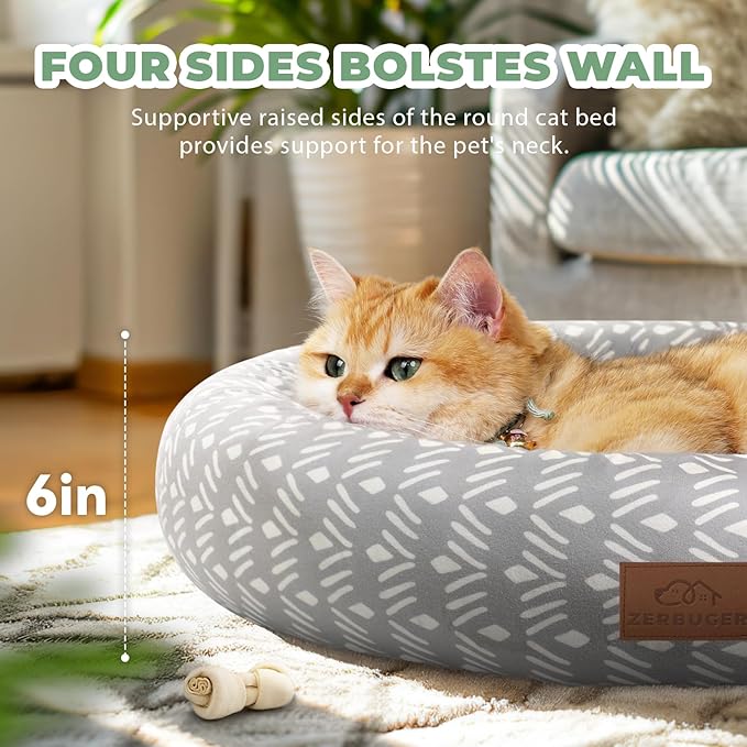 Cat Bed, 20In Dog Beds for Small Dogs, Calming Cat & Dog Beds for Indoor Pets, Pet Beds Comfortable