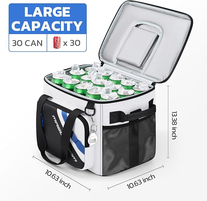 Maelstrom Cooler Bag, 30 Cans Beach Cooler, Large Leakproof Insulated Soft Cooler with Bottle