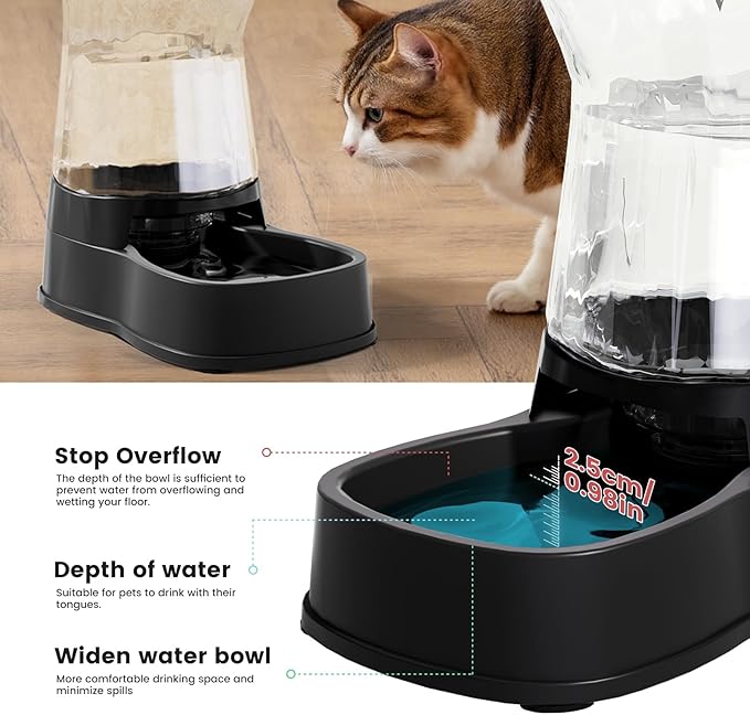Gardner Pet Automatic Gravity Water Dispenser for Dogs, 1.0Gallon 100% BPA-Free Dog Water Bowl