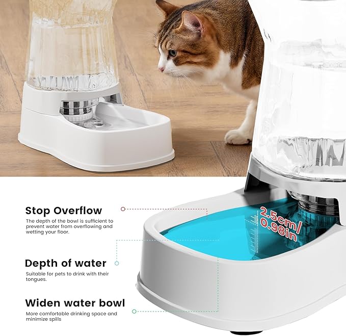 Gardner Pet Automatic Gravity Water Dispenser for Dogs, 1.0Gallon 100% BPA-Free Dog Water Bowl