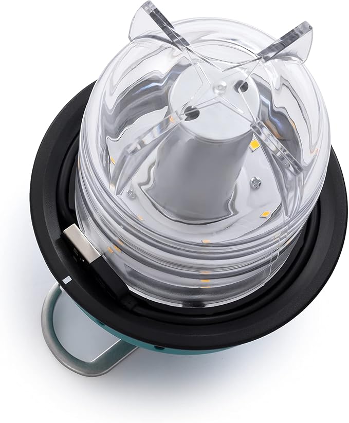 Barebones Beacon Hanging Light ??Teal, Rechargeable LED Camping Lantern with Adjustable Brightness