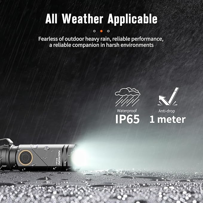 NICRON Rechargeable Flashlights Right Angle 90 Degree B74pro,1000 High Lumens Magnetic for