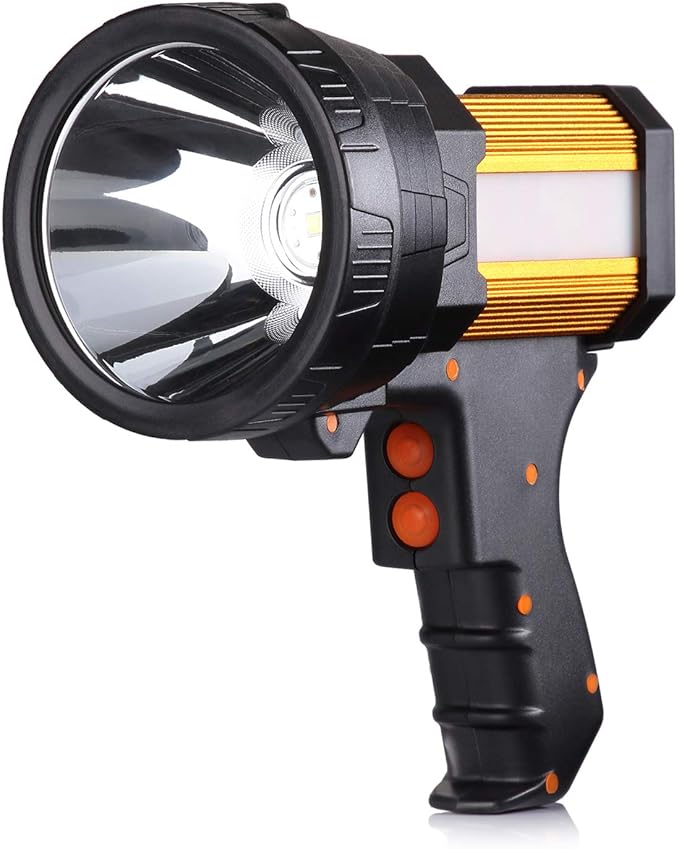 BUYSIGHT Rechargeable Spotlight,Spot Lights Hand held High lumens Large Flashlight Handheld