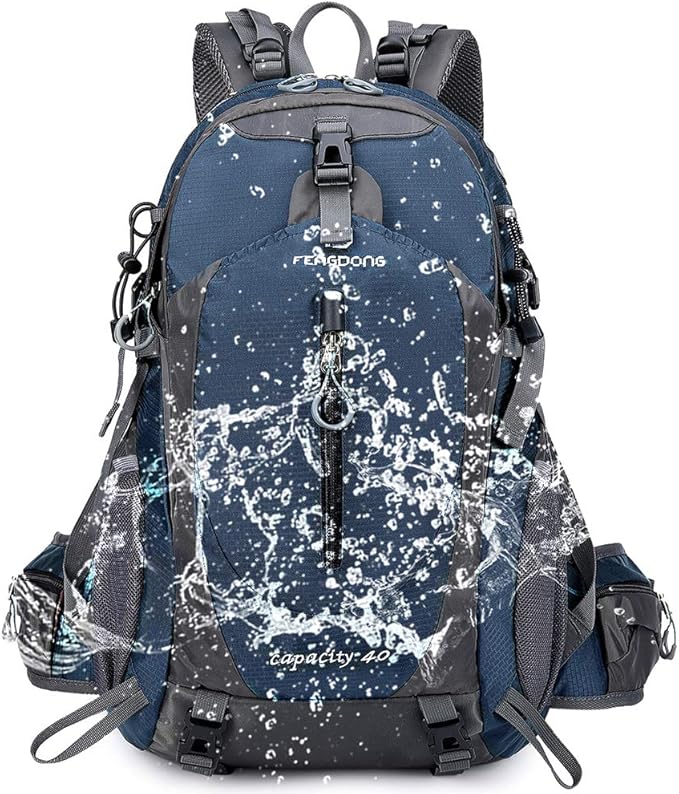 FENGDONG 40L Waterproof Lightweight Outdoor Daypack Hiking,Camping,Travel Backpack for Men Women