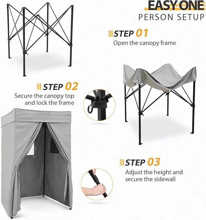 EAGLE PEAK Flex Compact 4x4 Pop-up Canopy Changing Room, Portable Privacy Dressing Room for Indoor