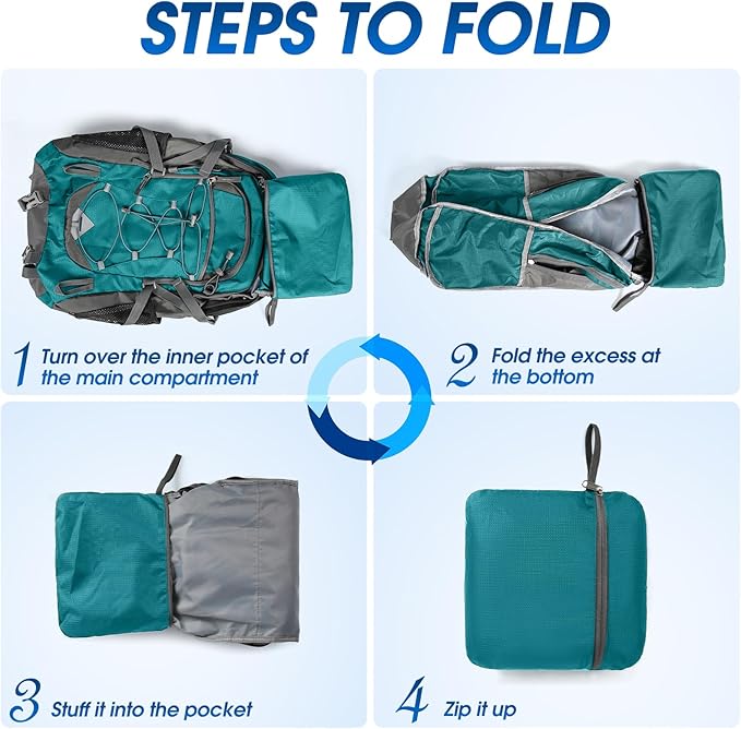 IGOLUMON Hiking Backpack 40L Packable Lightweight Camping Backpack Men Women Waterproof Hiking