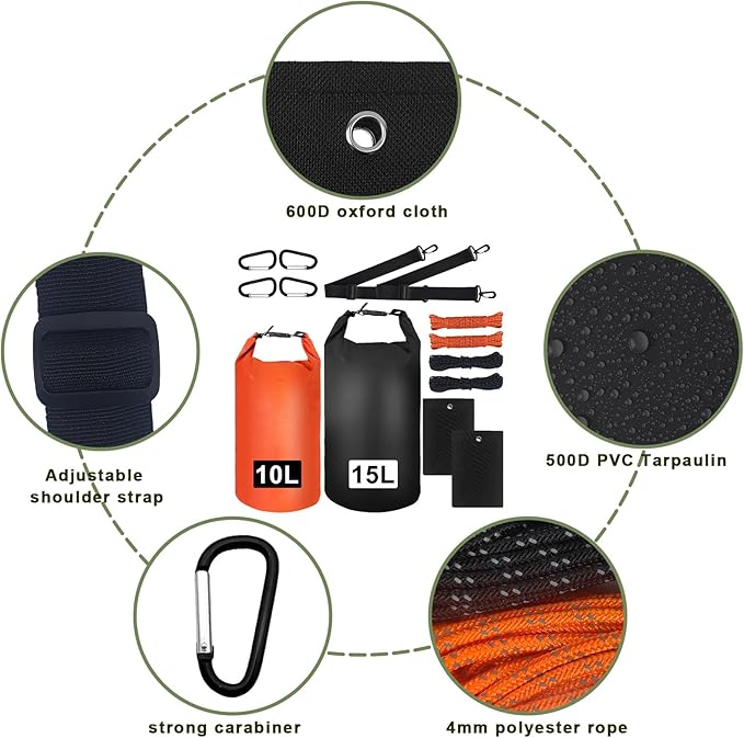 Bear Food Bag Hanging System, 2 Sets Camping Bear Bag Kit Waterproof Bear Protection Bag with