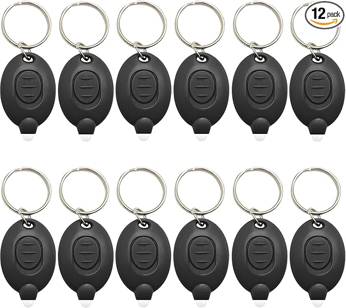 Mini LED Keychain Flashlight, Ultra Bright Micro Torch, Compact Key Ring Flashlight with White